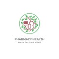 Logo vector pharmacy drugstore nature Royalty Free Stock Photo