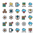 Big Data - 25 icons image. Royalty Free Stock Photo