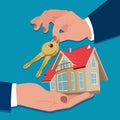 House mortgage concept, vector illustration Royalty Free Stock Photo