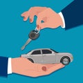 Car loan, car purchase concept, vector illustration