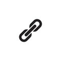 Chain link vector icon on white background Royalty Free Stock Photo