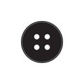 Clothing button in flat black symbol. Vector icon. Royalty Free Stock Photo