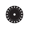 Diamond disc symbol for concrete cutting - vector icon Royalty Free Stock Photo