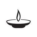 Diwali black icon. Element of World religiosity Royalty Free Stock Photo
