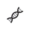 DNA, simple icon design on white background Royalty Free Stock Photo