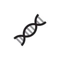 DNA, simple icon design on white background Royalty Free Stock Photo