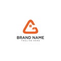 Triangle Letter G Real Estate Logo Design . Triangle Letter G Home Logo Design .Triangle Letter G House Logo Design Royalty Free Stock Photo