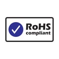 ROHS compliant sign, vector illustration. Royalty Free Stock Photo