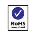 ROHS compliant sign, vector illustration. Royalty Free Stock Photo