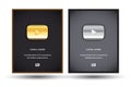 Golden and silver play youtube award buttons set in frames. Gold button video player. Silver button video player.