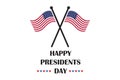 Happy Presidents day in United States, celebrated in February on Washington`s birthday. Vector illustration for banner, graphics Royalty Free Stock Photo