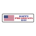 Happy Presidents day in United States, celebrated in February on Washington`s birthday. Vector illustration for banner, graphics Royalty Free Stock Photo