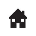 Home icon vector sign in flat design Royalty Free Stock Photo