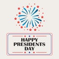 Happy Presidents day in United States, celebrated in February on Washington`s birthday. Vector illustration for banner, graphics, Royalty Free Stock Photo