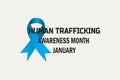 Vector illustration on the theme of National Human trafficking Awareness Day On January 11th
