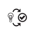 Implementation icon, vector illustration design symbol. Royalty Free Stock Photo