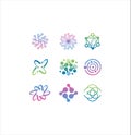 Science Molecular Atom Neutron Laboratory Icon Design Vector Stock Illustration Colorfull