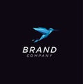 Abstract Bird logo Polygonal Design. Flying Bird Logo abstract design vector template Royalty Free Stock Photo