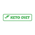 Keto diet label green check mark stamp. Ketogenic vector on white background for icon, sign, symbol, label, poster, badge or logo Royalty Free Stock Photo