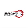 Speedometer logo design template . Service Racing Logo Design Vector Stock . Speed Logo Design . Royalty Free Stock Photo