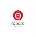 Robot logo design concept. universal robotic logo Design Vector