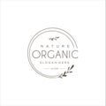 Circle Organic Leaf Logo Designs Inspiration . Circle Leave Nature Logo Design Template