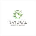 Circle Organic Leaf Logo Designs Inspiration . Circle Leave Nature Logo Design Template