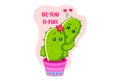 Vector Cartoon Illustration Of Cactus