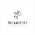 Nature Beauty Laboratory Logo Designs Vector . Green Lab Beauty Logo Symbol. Natural Beauty Lab Logo Template