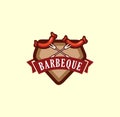 Vintage steak house logo.Set of vintage retro badge, label, logo design templates for hotdog, steak house, grill menu.