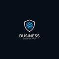 Modern Globe Shield Logo Design Vector Stock . Security World Logo Vector Design Illustration
