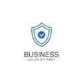 Secure Shield Check Logo Design Vector Stock . Security Check Logo Template Design Royalty Free Stock Photo