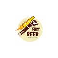 Fast Beer Delivery Logo Design Template Vector . Fast Beer Icon Logo Design Element