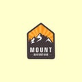 Mountain Outdoor Logo Design ,Hiking, Camping, Expedition And Outdoor Adventure. Exploring Nature For Badges, Banners, Emblem Royalty Free Stock Photo