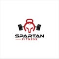 Spartan Fitness Logo Design . Gym SpartanLogo Vector . Fitness Logo . Bodybuilding Logo design inspiration . Ironclad Logo . warri Royalty Free Stock Photo