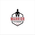 Spartan Fitness Logo Design . Gym SpartanLogo Vector . Fitness Logo . Bodybuilding Logo design inspiration . Ironclad Logo . warri Royalty Free Stock Photo