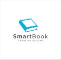 Smart Book Tech Logo design Illustration . smart learning education book shop store vector logo design template . Phone Book Logo