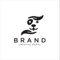 Dog Hand Logo Stock Illustrations . Dog care Logo . Pet care logo icon symbols Royalty Free Stock Photo