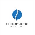 Chiropractic Logo Design Vector illustration . Pain Logo . Spine care logo . bone ,orthopedic , Chiropractic Wellness Center .