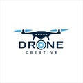 Drone logo design template Vector . Aerial Drone Cam Photography Logo Design Template. Drone Camera Photography Technology Logo Ve