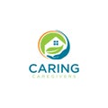 Caring Logo Design Vector Stock Illustration . We Care Logo . Caring Hands Logo . Love Care Logo Template Royalty Free Stock Photo