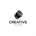 Cinema logo movie emblem template . Movie Production Logo .Film Camera Logo Template . film strip cinema , Videography Logo Images