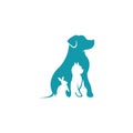 Logo for your animal care center Royalty Free Stock Photo