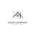 Real Estate Logo . Architecture Logo Design . Renovation Logo . Real estate Development Business . Real estate Construction design Royalty Free Stock Photo