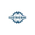 Electric bike logo Design vector Stock Illustration . Bike Tech Logo Template . Bycle Tech Logo Icon . Electric motorcycle logo ve Royalty Free Stock Photo