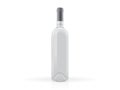 Transparent wine bottle  on white background Royalty Free Stock Photo