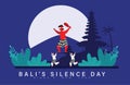Happy Bali`s Silence Day and Hindu`s New Year illustration
