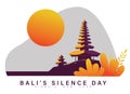 Happy Bali`s Silence Day and Hindu`s New Year illustration