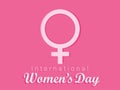 Happy international women`s day empowering women girl power illustration