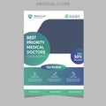 Corporate medical flyer template with minimal design